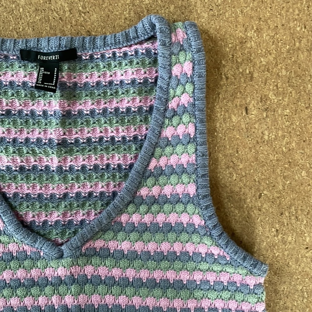 NWOT - Forever 21 Knitted Cropped Sweater Vest